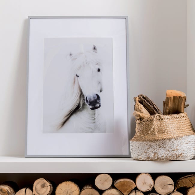 Ramka na zdjęcia Milo 24 x 30 cm srebrna MDF Inspire