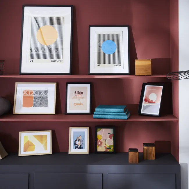 Ramka na zdjęcia Milo 30 x 30 cm czarna MDF Inspire