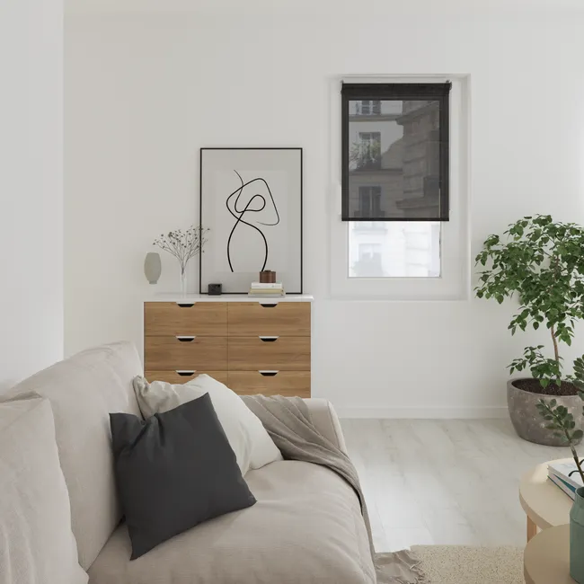 Ramka na zdjęcia Milo 50 x 70 cm czarna MDF Inspire
