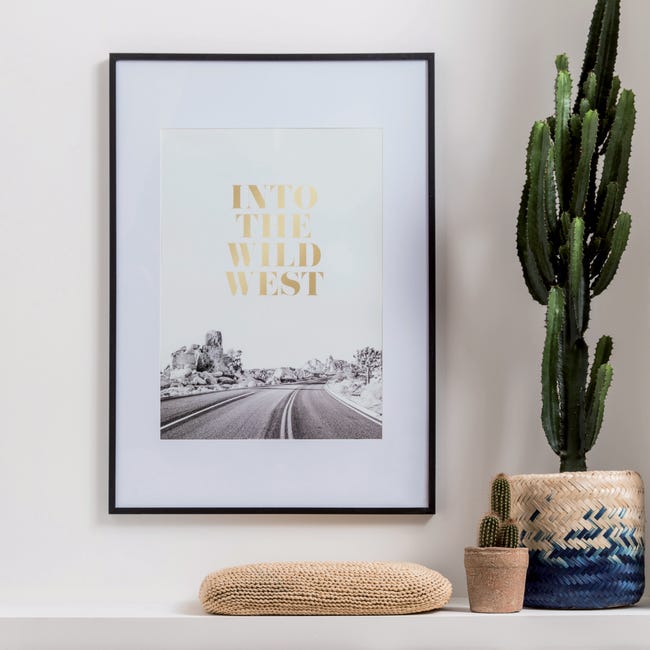 Ramka na zdjęcia Milo 70 x 100 cm czarna MDF Inspire