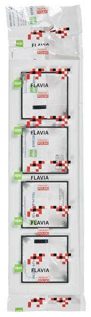 Ramka poczwórna Biały/chrom FLAVIA ELEKTRO-PLAST