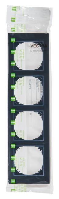 Ramka poczwórna Czarny chrom VESTRA ELEKTRO-PLAST
