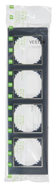 Ramka poczwórna Czarny złoty VESTRA ELEKTRO-PLAST