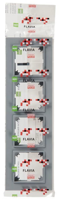 Ramka poczwórna FLAVIA Szary mat ELEKTRO-PLAST
