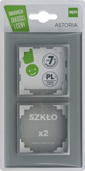 Ramka podwójna ASTORIA srebrny ELEKTRO-PLAST