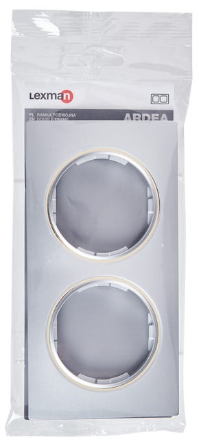 Ramka podwójna Ardea srebrno - złoty LEXMAN