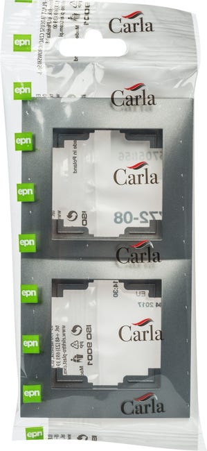 Ramka podwójna CARLA Grafitowy ELEKTRO-PLAST