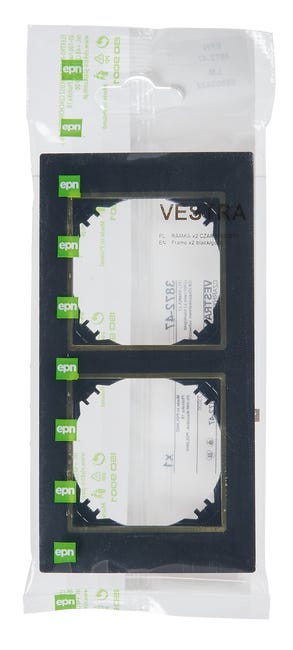 Ramka podwójna Czarny złoty VESTRA ELEKTRO-PLAST
