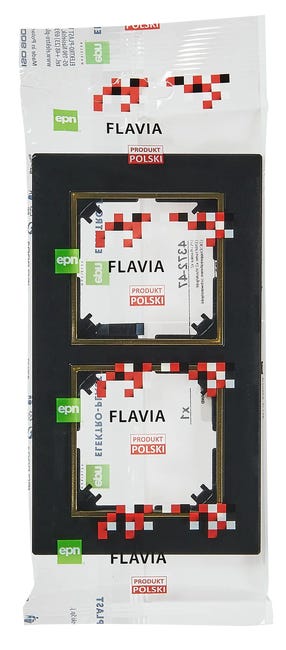 Ramka podwójna Czarny/złoty FLAVIA ELEKTRO-PLAST