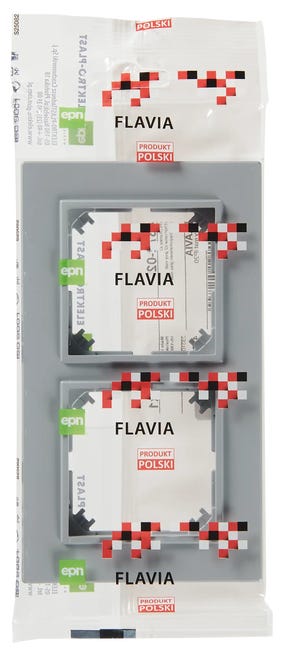 Ramka podwójna FLAVIA Szary mat ELEKTRO-PLAST