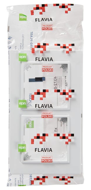 Ramka podwójna Flavia Biały ELEKTRO-PLAST