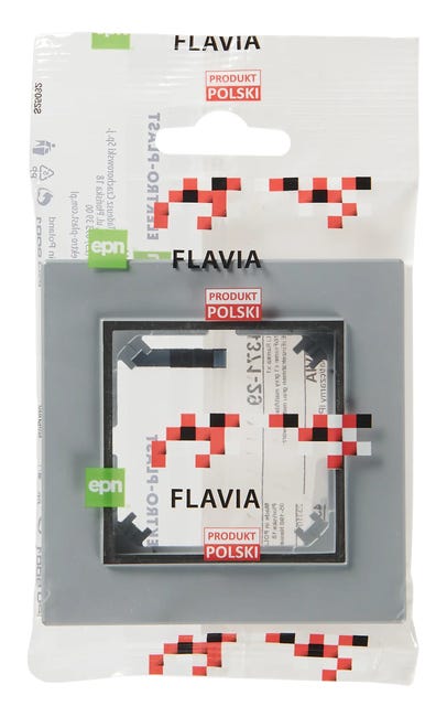 Ramka pojedyncza FLAVIA Szary mat / Czarny ELEKTRO-PLAST