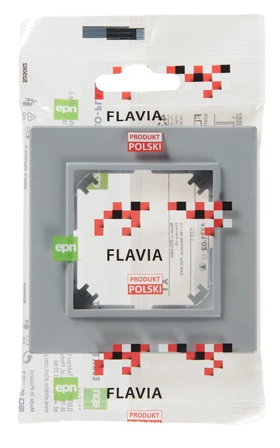 Ramka pojedyncza FLAVIA Szary mat ELEKTRO-PLAST