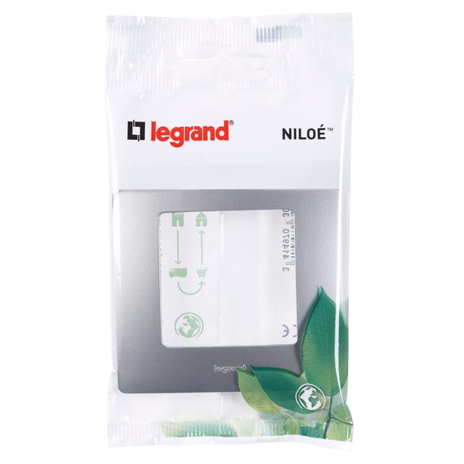 Ramka pojedyncza NILOE Srebrny LEGRAND