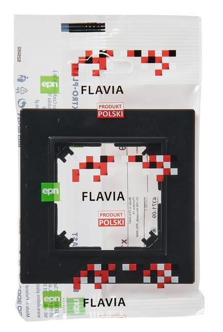 Ramka pojedyńcza Flavia Czarny ELEKTRO-PLAST