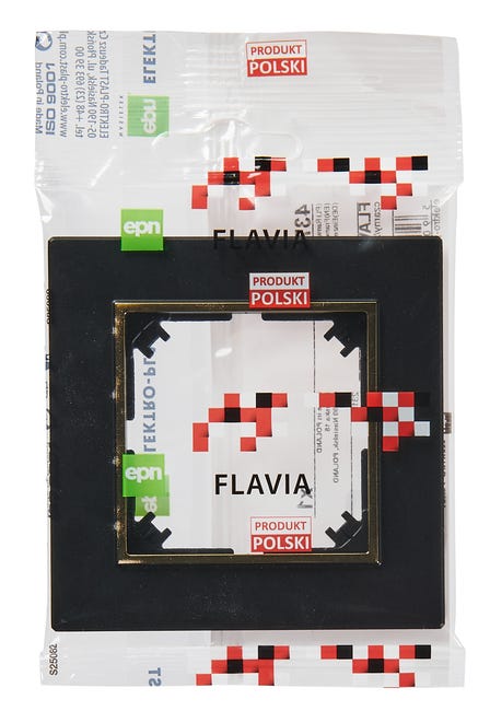 Ramka pojedyńcza Flavia Czarny/Złoty ELEKTRO-PLAST