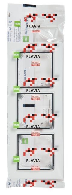 Ramka potrójna Biały/chrom FLAVIA ELEKTRO-PLAST