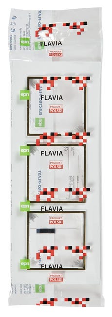 Ramka potrójna Biały/złoty FLAVIA ELEKTRO-PLAST