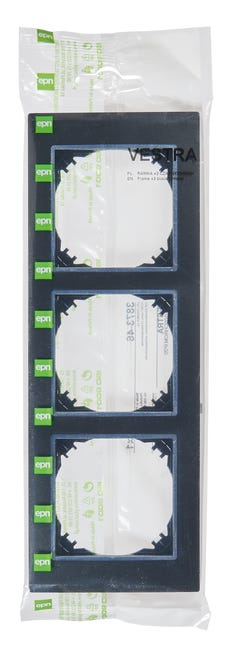 Ramka potrójna Czarny chrom VESTRA ELEKTRO-PLAST