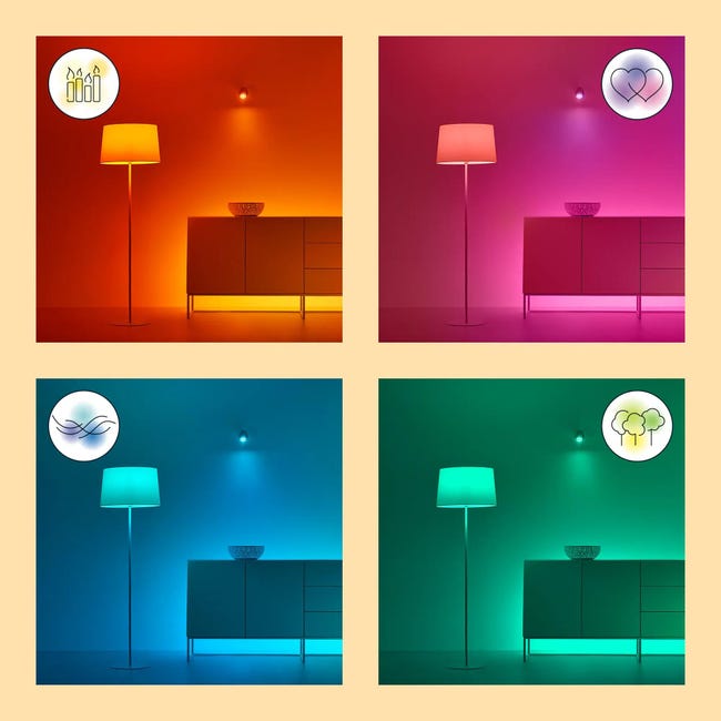 Reflektor Up&Down czarny RGB 2 x GU10 Wiz Smart lighting