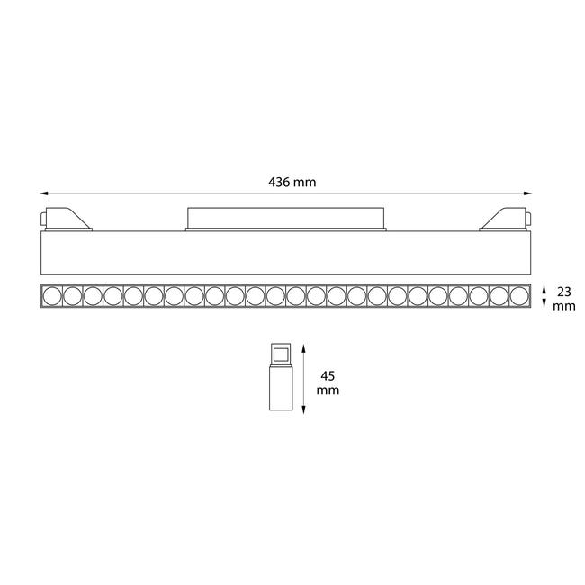 Reflektor szynowy M-Line biały 1F 1900 lm LED DPM