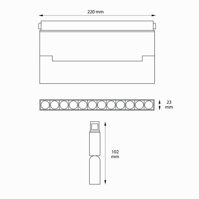 Reflektor szynowy M-Line czarny 1F 960 lm LED DPM