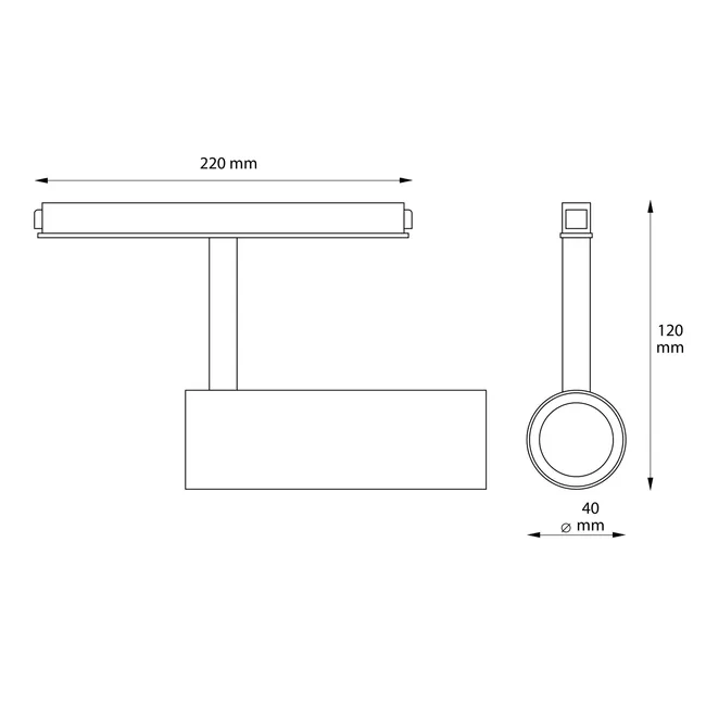 Reflektor szynowy M-Line czarny 800 lm LED DPM