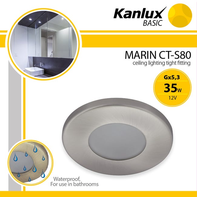 Reflektor zewnętrzny Marin złoty GU5.3 IP44 Kanlux