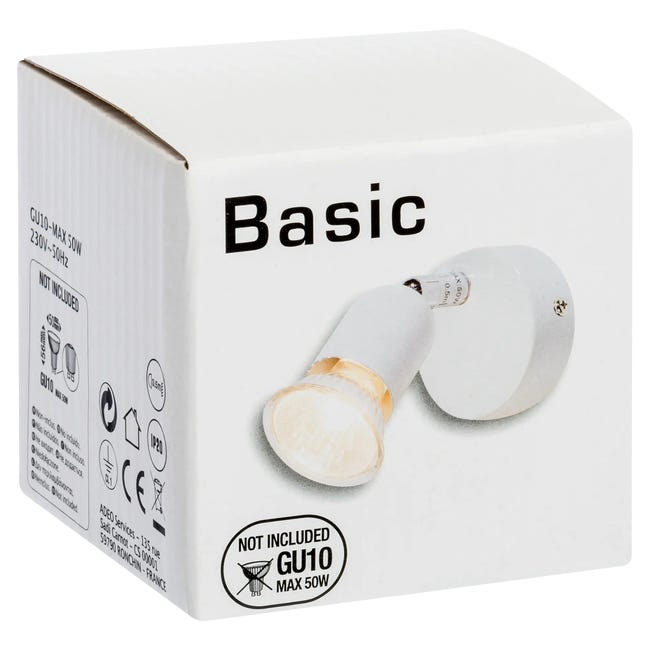 Reflektorek BASIC biały GU10