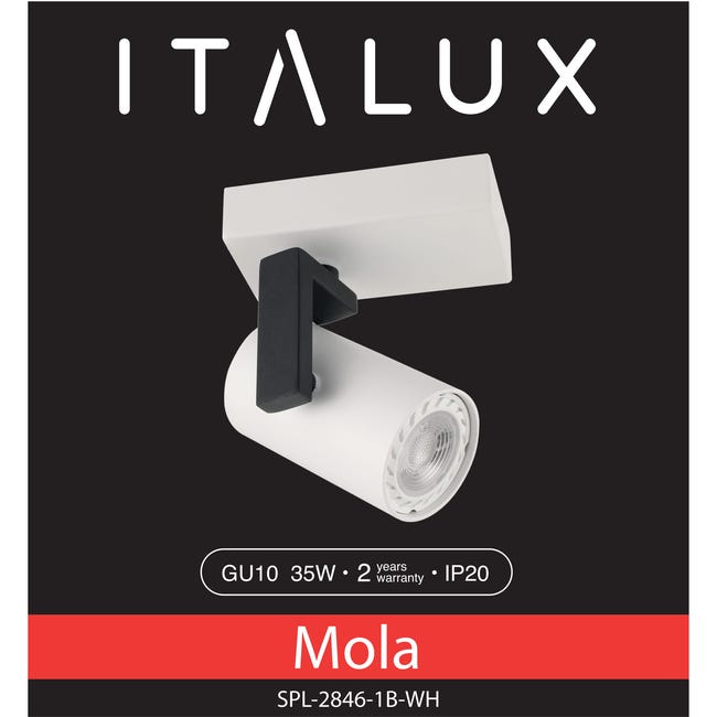 Reflektorek Mola biały GU10 Italux