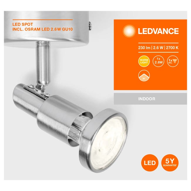 Reflektorek Spot srebrny GU10 Ledvance