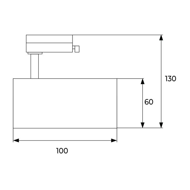 Reflektorek szynowy STR-5W-B X-line czarny LED DPM