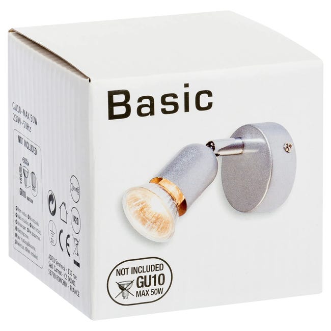 Reflektork BASIC srebrny GU10