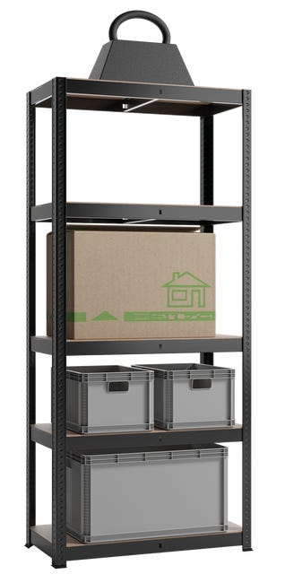 Regał metalowy 200 kg 179 x 80 x 40 cm 5P Metalkas