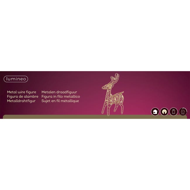 Renifer 21cm LED ciepła biel