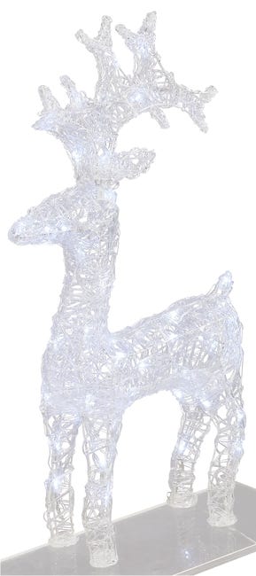 Renifer świecący zewnętrzny 60 cm 50LED zimna biel