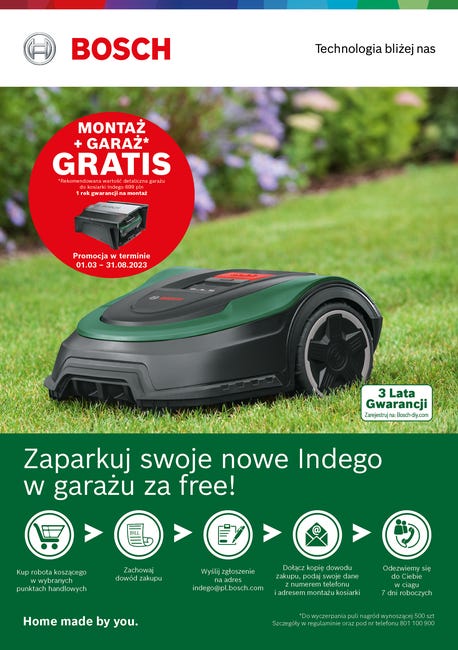 Robot koszący Bosch Indego S+500 500m2 18V 2.5Ah
