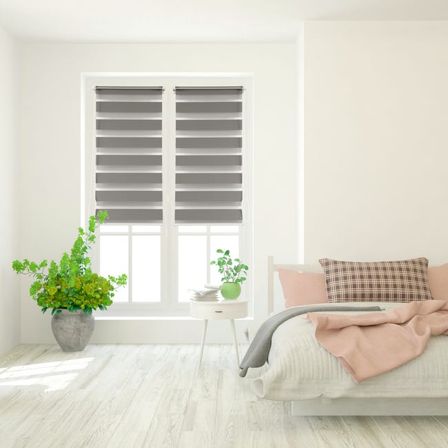 Roleta dzień noc Blackout 52 x 150 cm szara