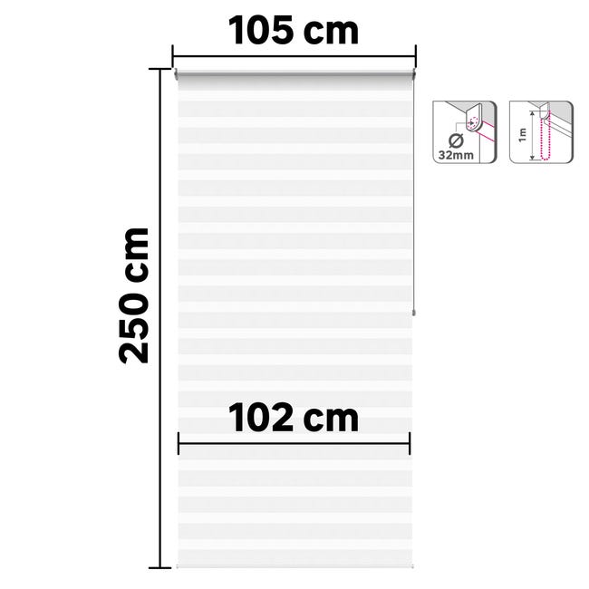 Roleta dzień noc Bolero 102-105 x 250 cm biała Inspire