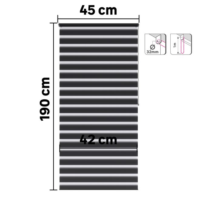 Roleta dzień noc Bolero 42-45 x 190 cm antracyt Inspire