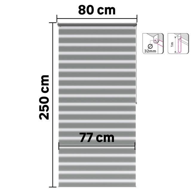 Roleta dzień noc Bolero 77-80 x 250 cm szara Inspire