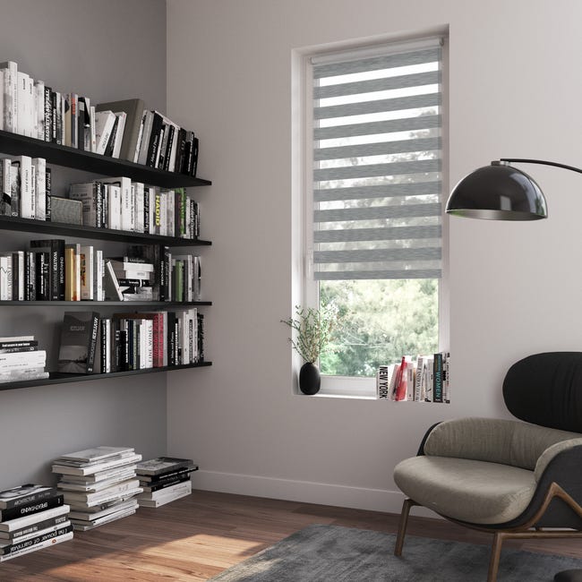 Roleta dzień noc Moscou 57 x 160 cm szara Inspire