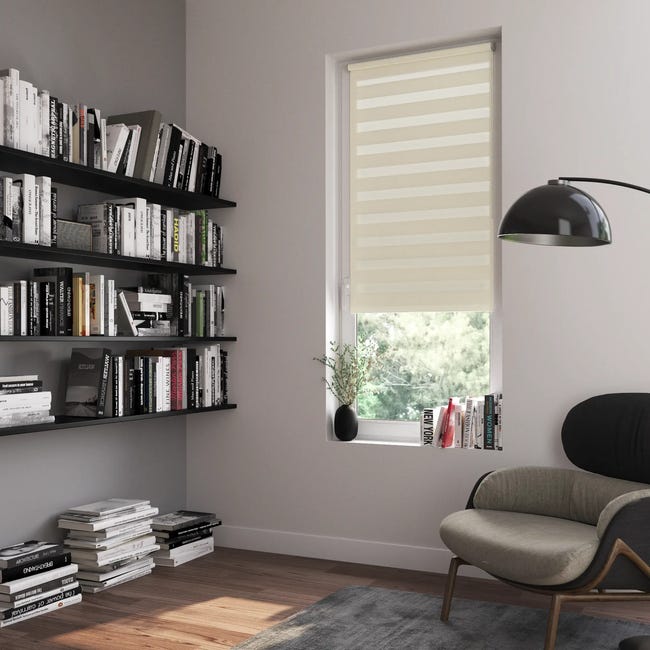 Roleta dzień noc Moscou 80 x 160 cm beżowa Inspire