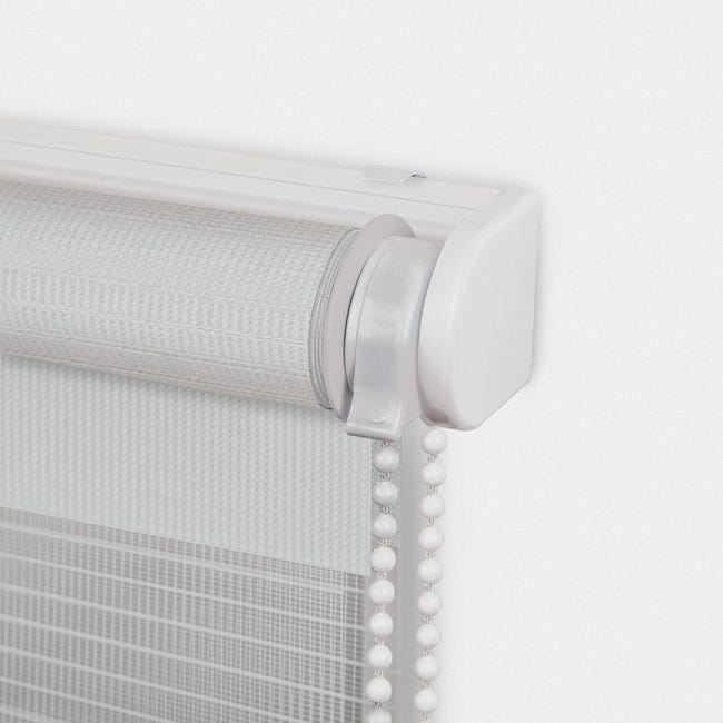 Roleta dzień noc Peter 62 x 160 cm srebrna z systemem click Inspire