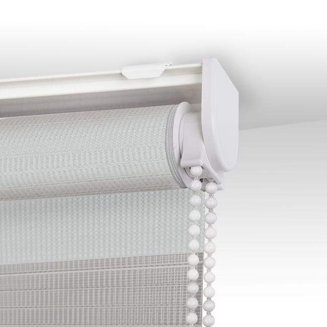 Roleta dzień noc Peter 62 x 160 cm srebrna z systemem click Inspire