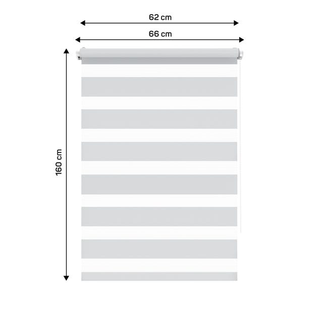 Roleta dzień noc Peter 62 x 160 cm srebrna z systemem click Inspire