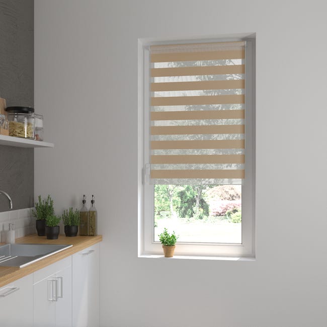 Roleta dzień noc Peter 80 x 160 cm miedziana z systemem click Inspire