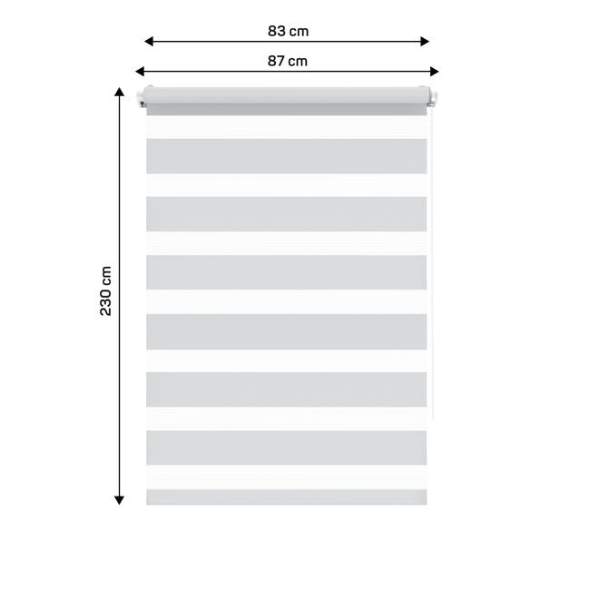 Roleta dzień noc Peter 83 x 230 cm srebrna z systemem click Inspire