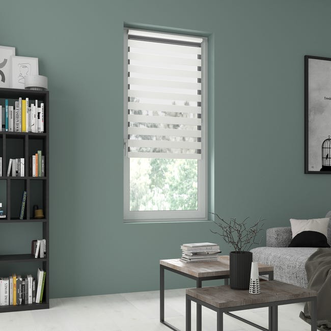 Roleta dzień noc Siberia biała 43 x 160 cm Inspire