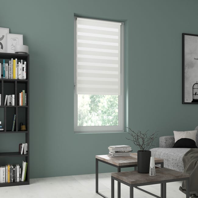 Roleta dzień noc Siberia biała 68 x 230 cm Inspire